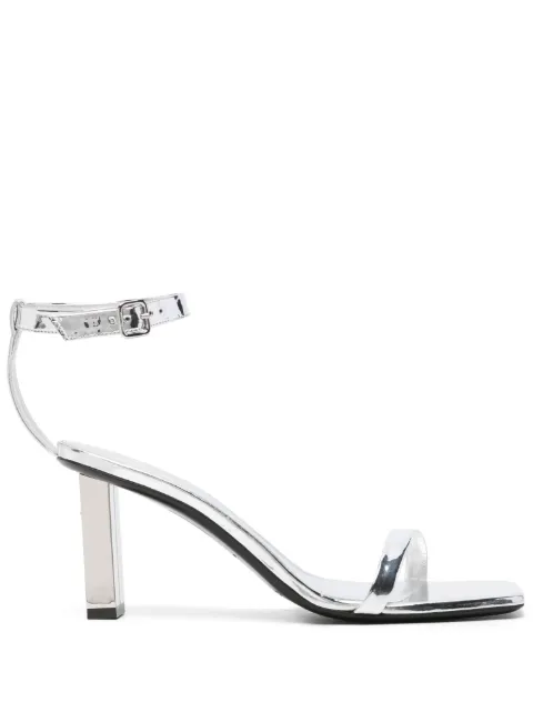 Courrèges 95mm metallic-finish leather sandals 