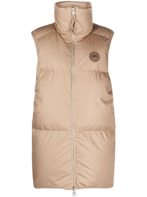 Canada Goose logo-patch padded cotton gilet