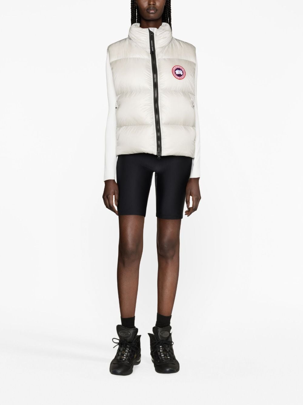 Shop Canada Goose Cypress Padded Gilet In Silver