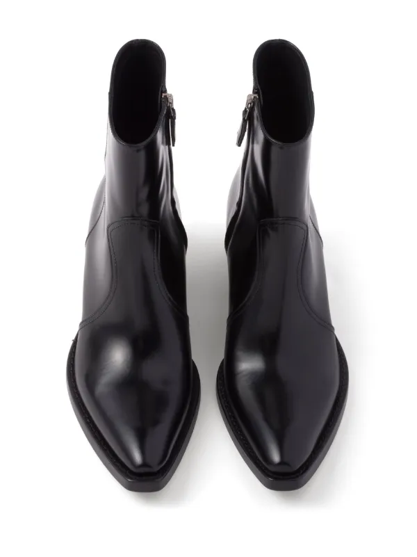 Prada patent leather clearance booties