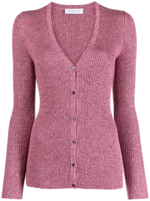 Gabriela Hearst mélange-effect ribbed-knit cardigan