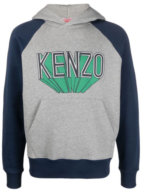 Kenzo logo-print cotton jersey hoodie Men