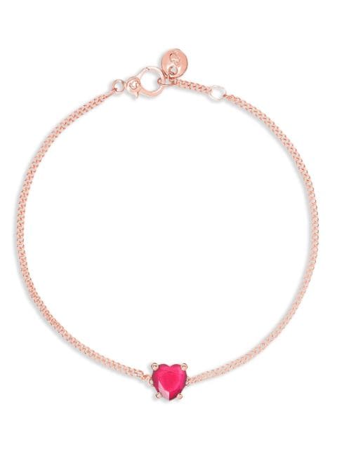 Dodo 9kt rose gold Heart ruby bracelet