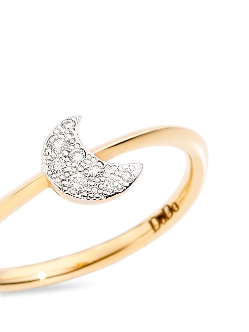 Shop Dodo 18kt Yellow Gold Moon Diamond Ring