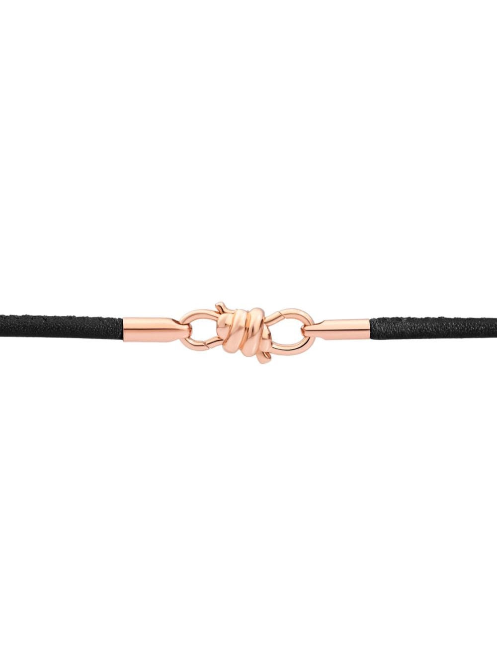 Dodo 9kt roségouden Bollicine armband - Zwart