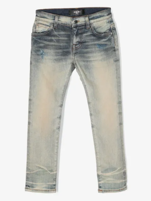AMIRI KIDS jeans rectos con parche del logo