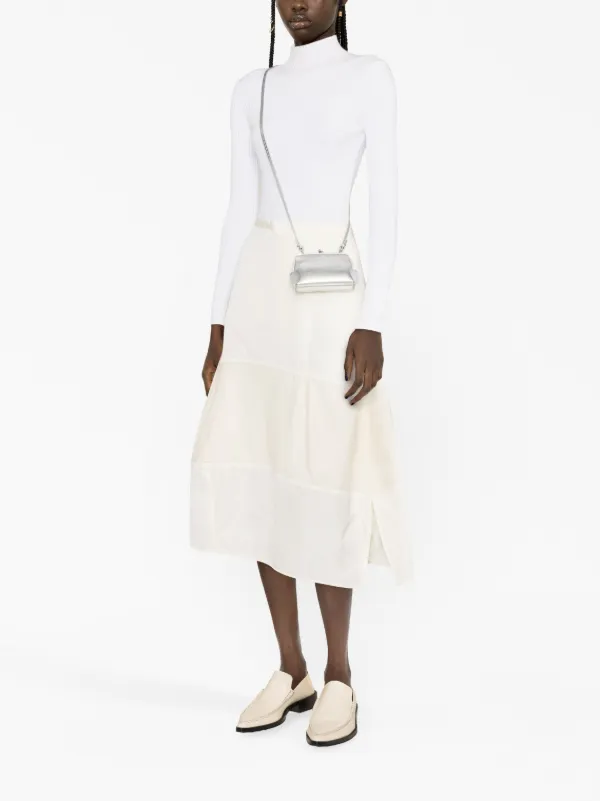 Jil Sander Goji Micro Metallic Leather Bag | Grey | FARFETCH
