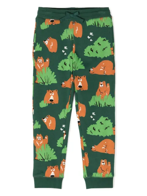 Stella McCartney Kids bear-print cotton trousers