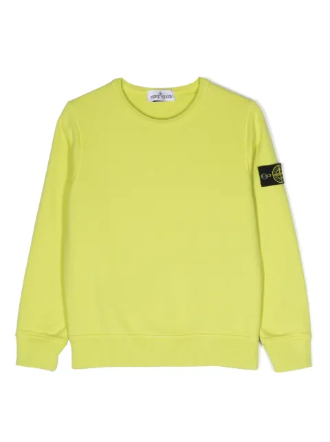 Stone Island Junior Compass-motif cotton sweatshirt 