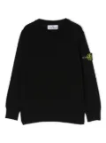 Stone Island Junior Compass-motif crew-neck jumper - Black
