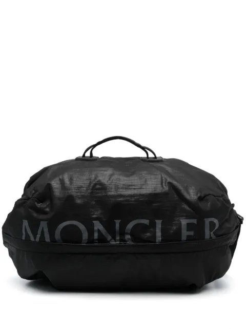 Moncler mochila con logo estampado y cierre