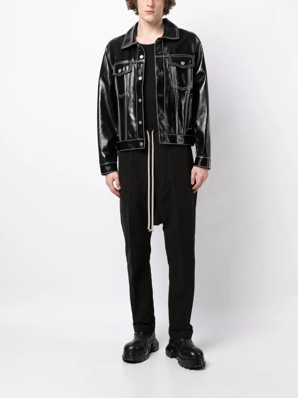 Rick Owens Broek met trekkoord - Zwart