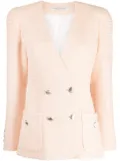 Alessandra Rich sequin-embellished tweed blazer - Pink