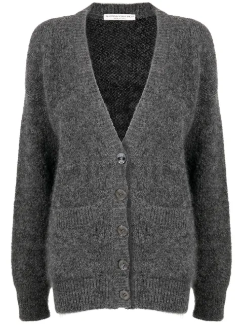 Alessandra Rich bear-intarsia knitted cardigan