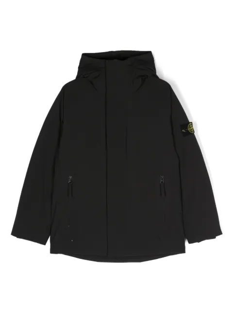 Stone Island Junior Compass-motif feather-down coat