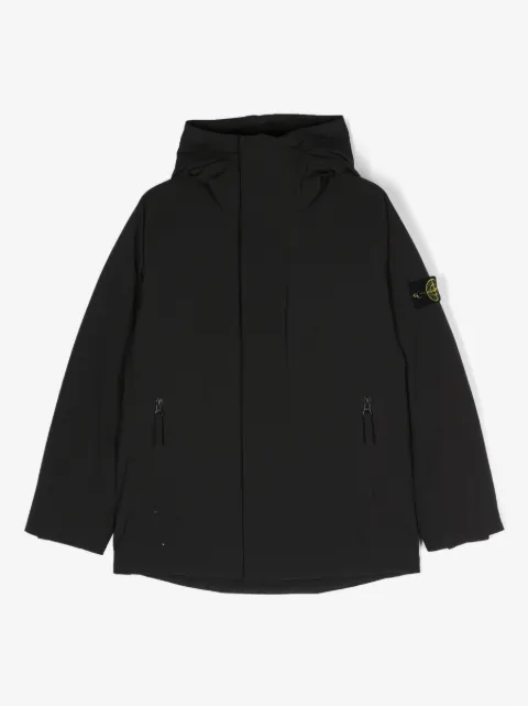 Stone Island Junior Compass-motif feather-down coat