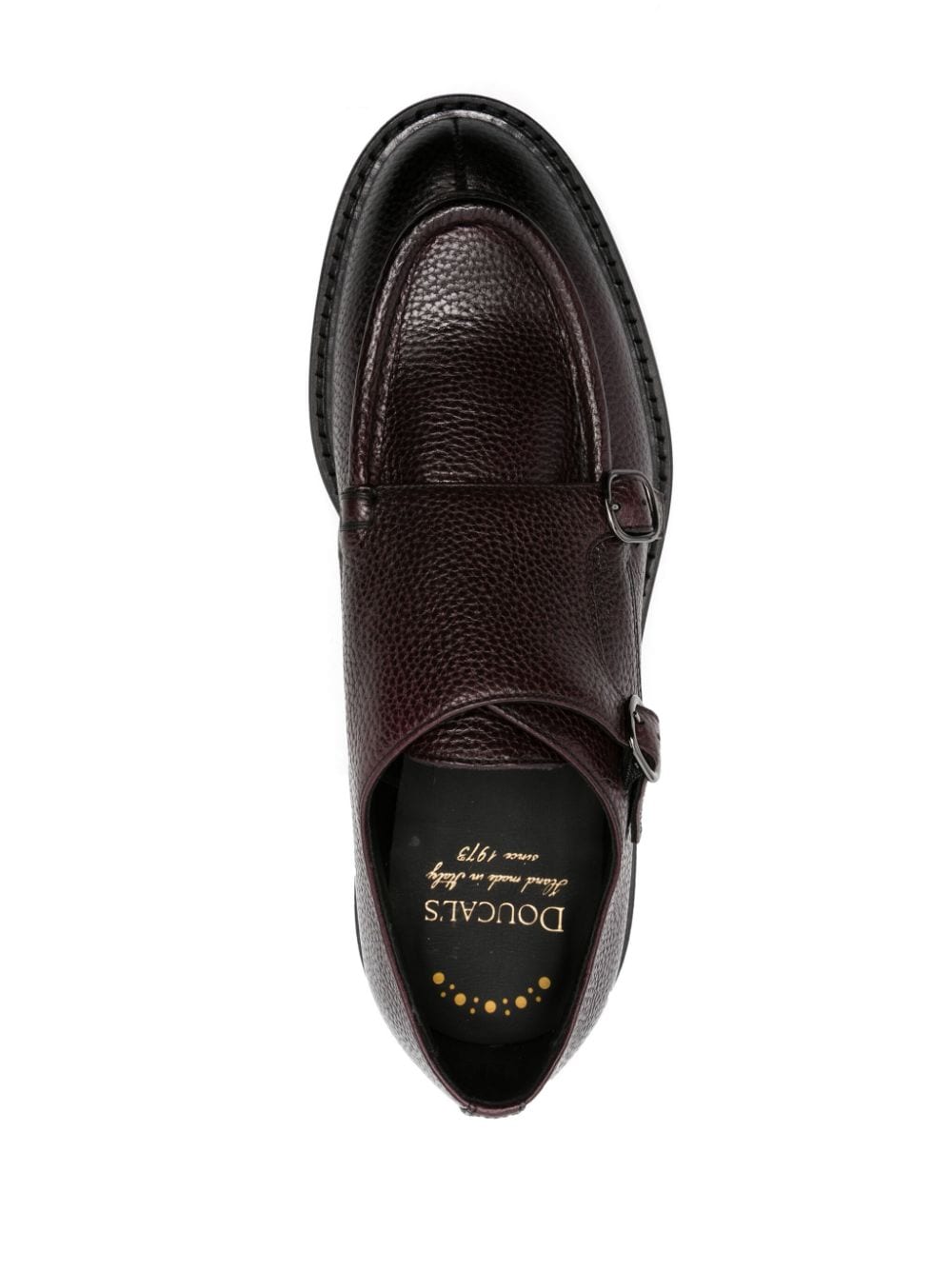 Doucal's buckle-fastening leather monk shoes Purple