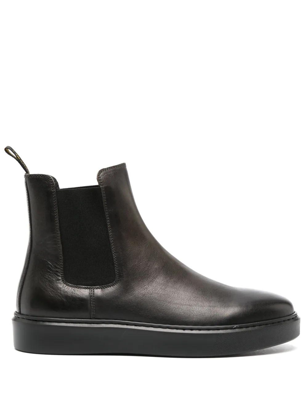 Doucal's Leather Chelsea Ankle Boots In Grey