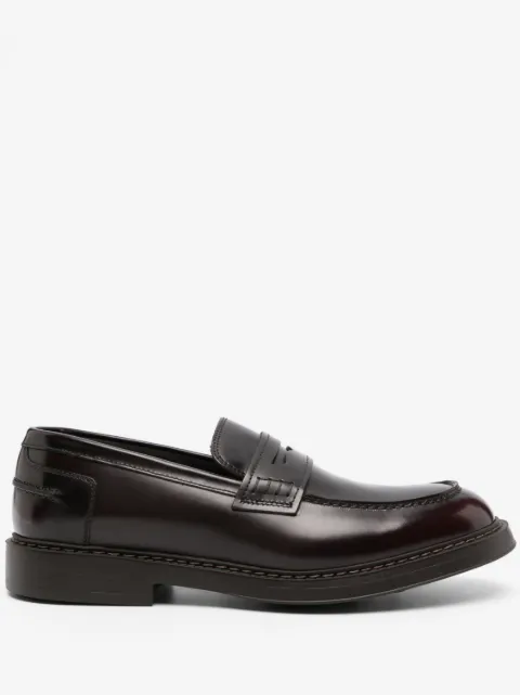 Doucal's high-shine leather loafers