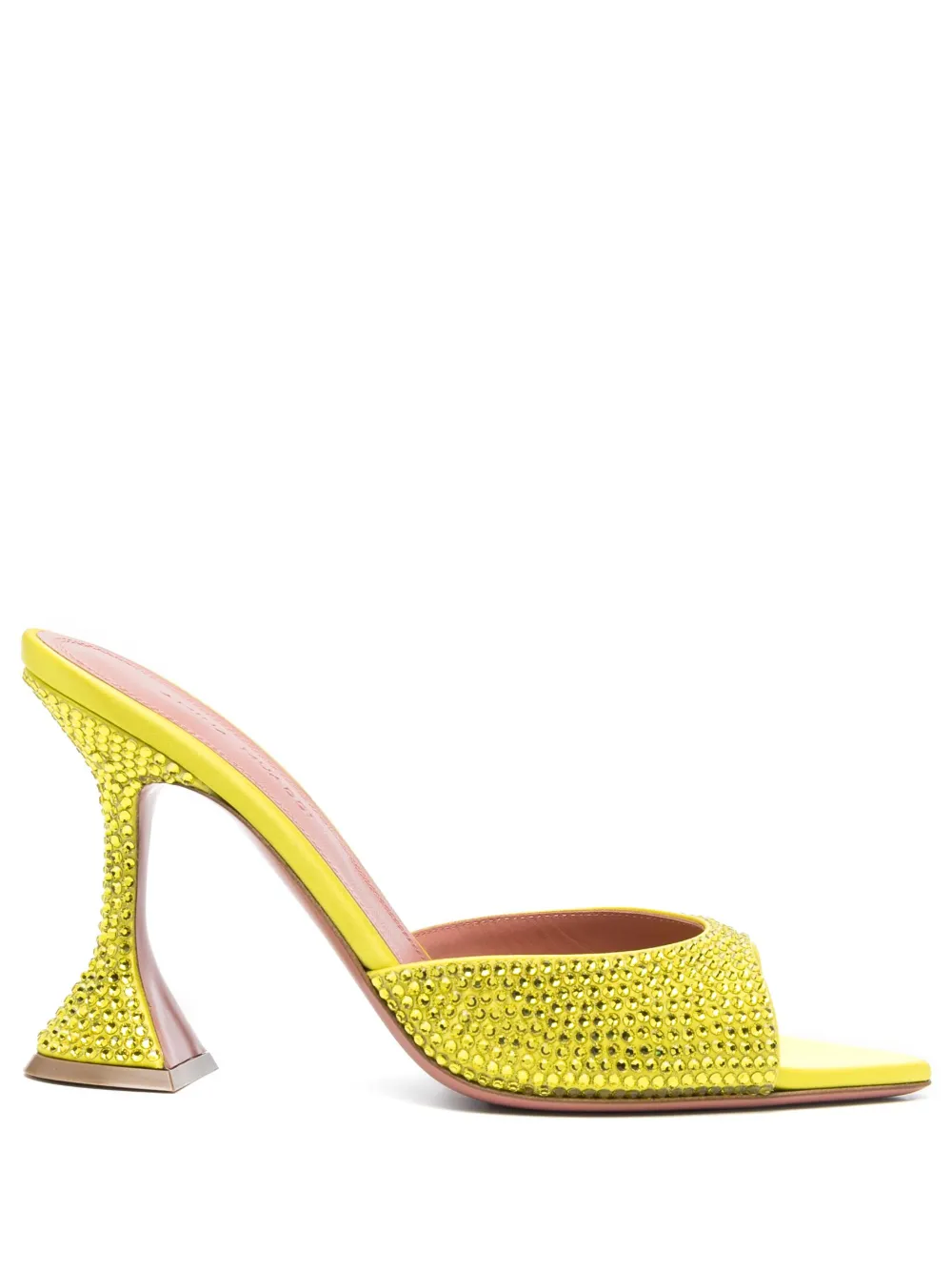 AMINA MUADDI CAROLINE 95MM CRYSTAL-EMBELLISHED MULES