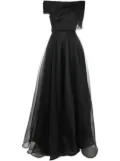 Ana Radu V-neck ruched maxi dress - Black