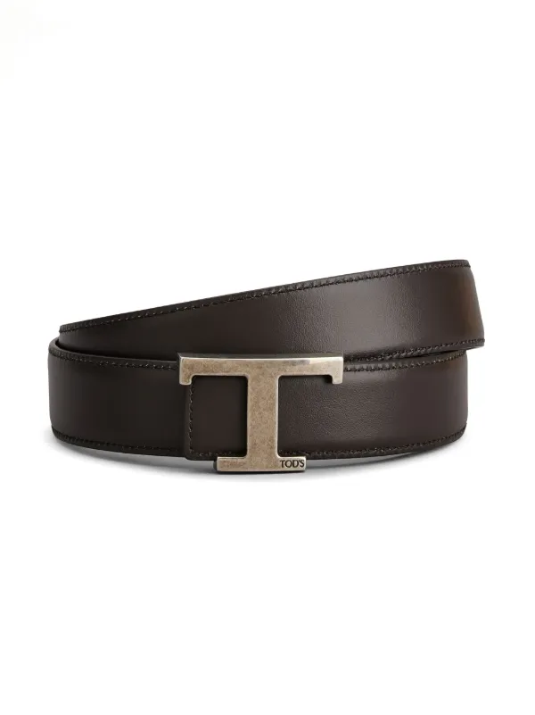 TOD’S Tロゴバックル 革ベルト Tod's logo-buckle Leather Belt | Brown | FARFETCH