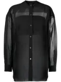 Theory sheer long-sleeve shirt - Black