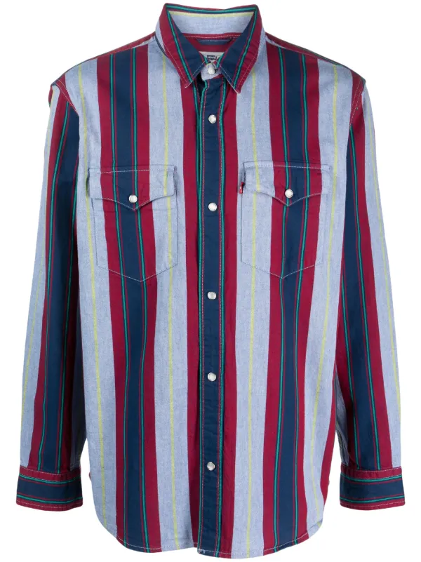 Striped cowboy shirt clearance