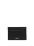 BOSS logo-lettering card holder - Black