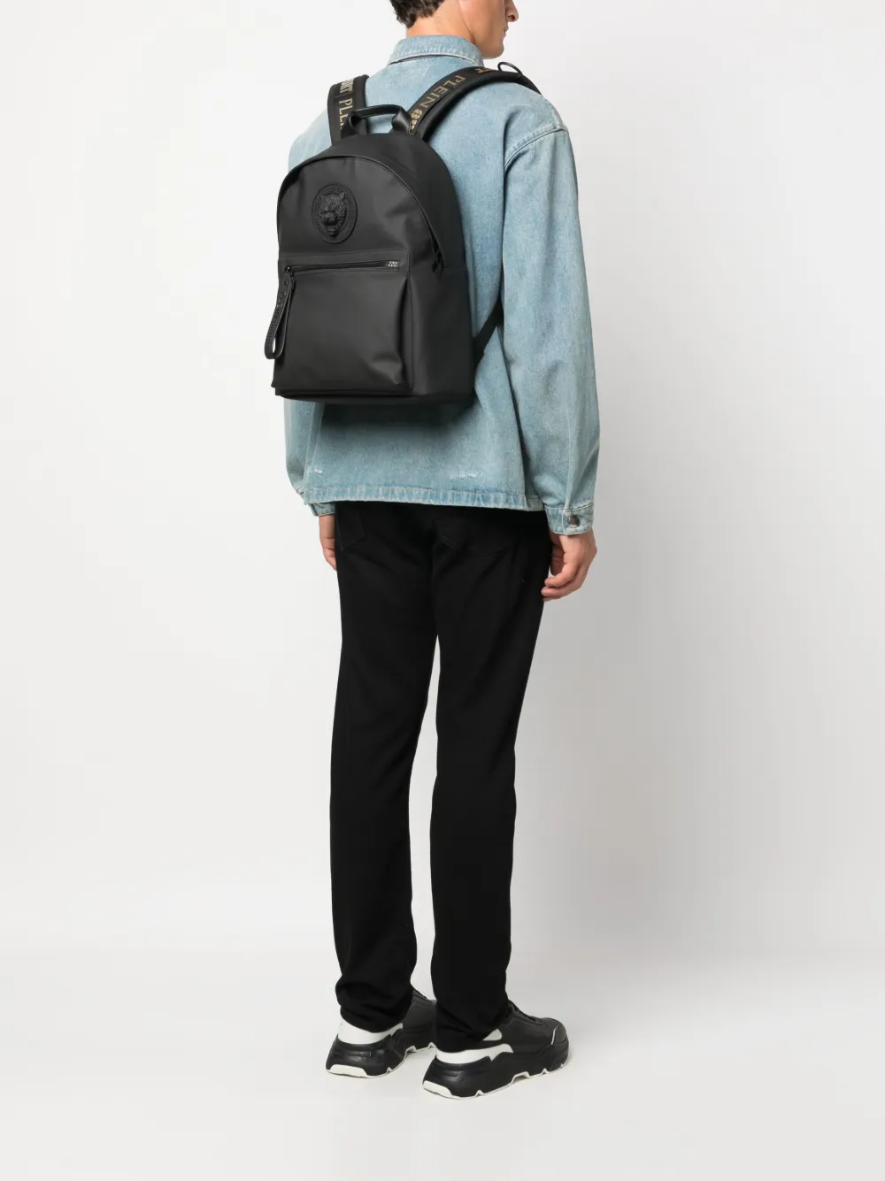 Plein Sport Tiger Head-plaque backpack - Zwart
