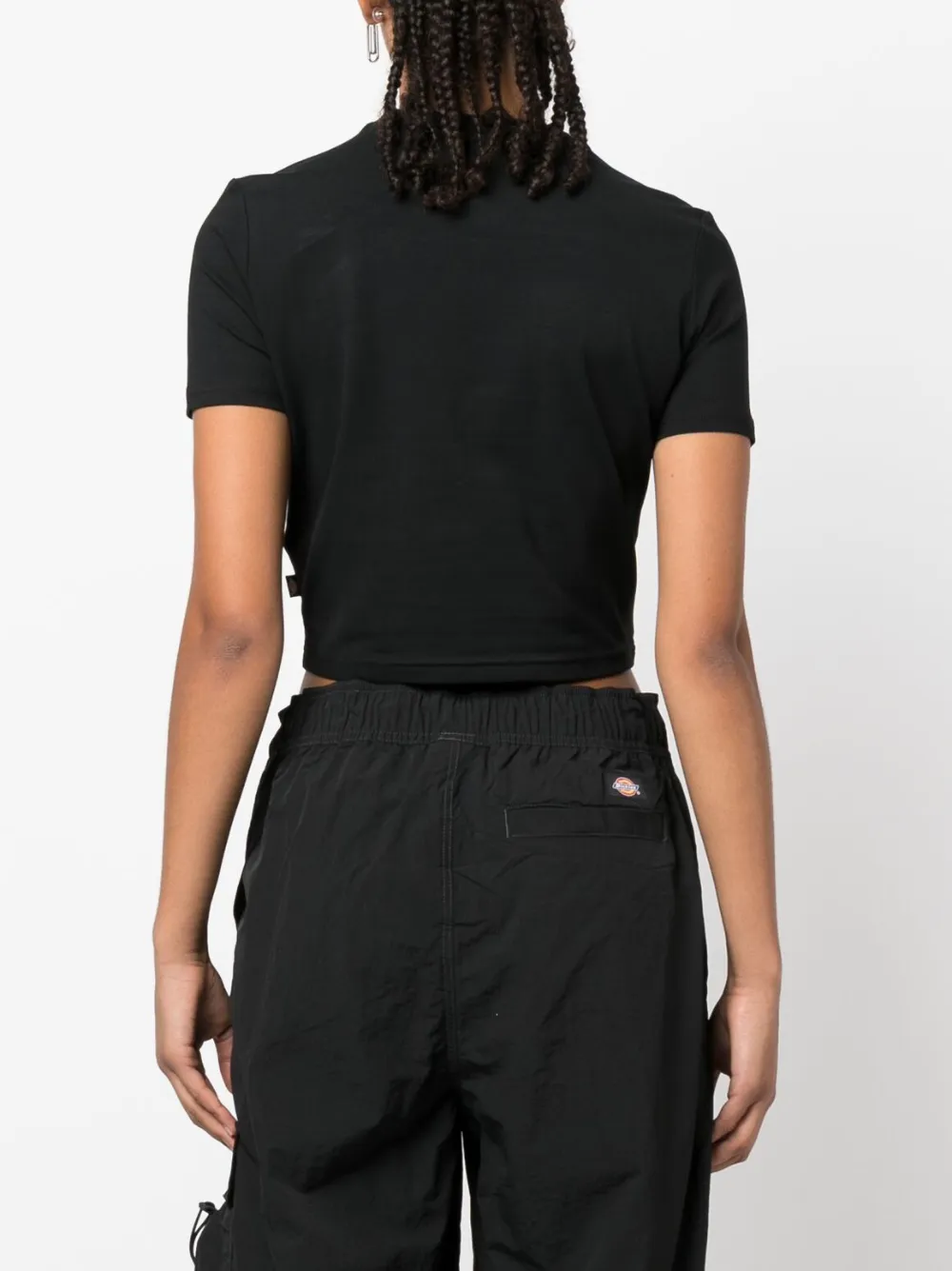 Dickies Maple Valley Logo Detail Cropped T-shirt In Black