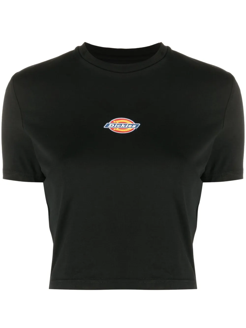 Dickies Maple Valley Logo Detail Cropped T-shirt In Black