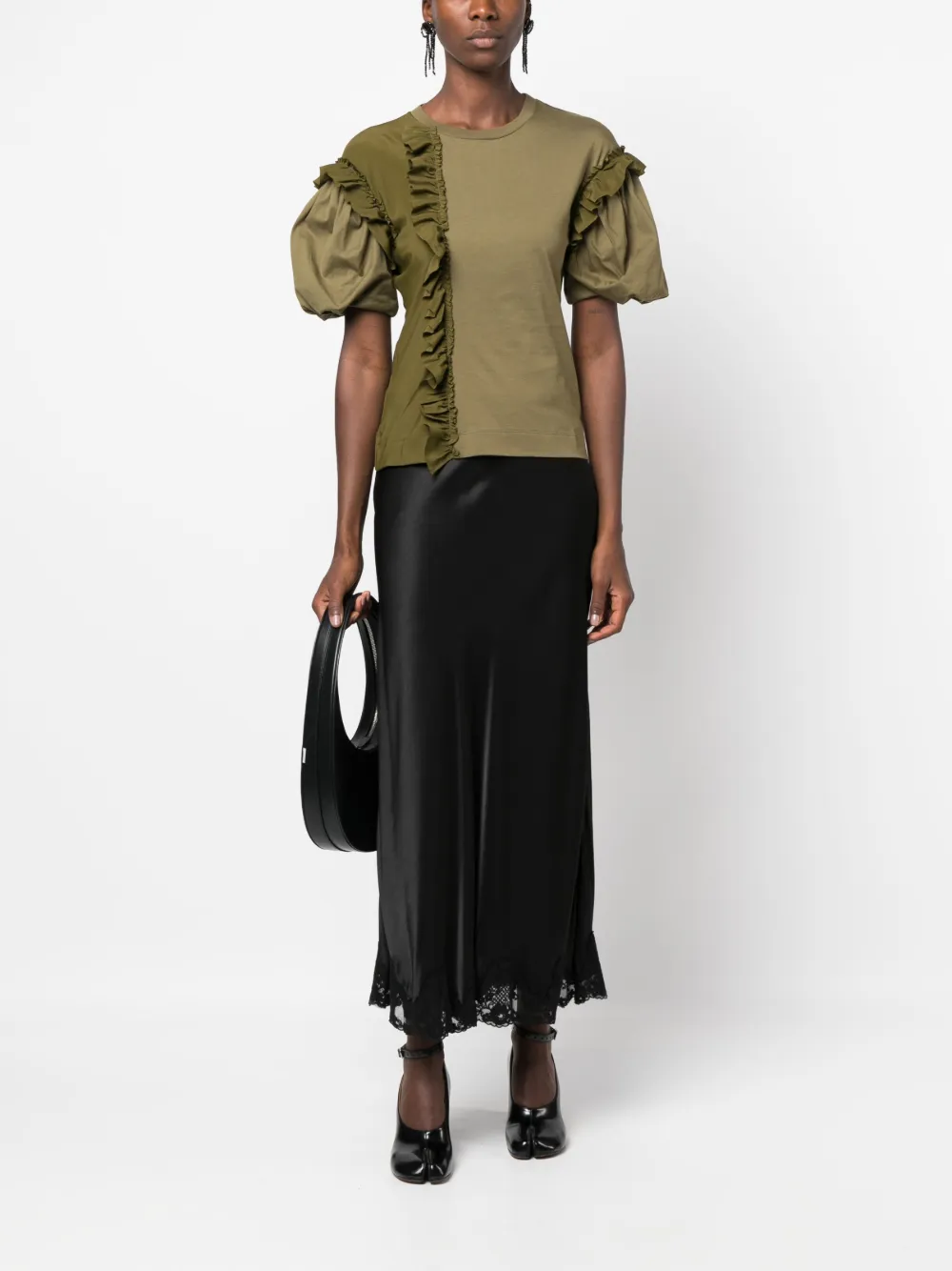 Simone Rocha T-shirt met pofmouwen - Groen
