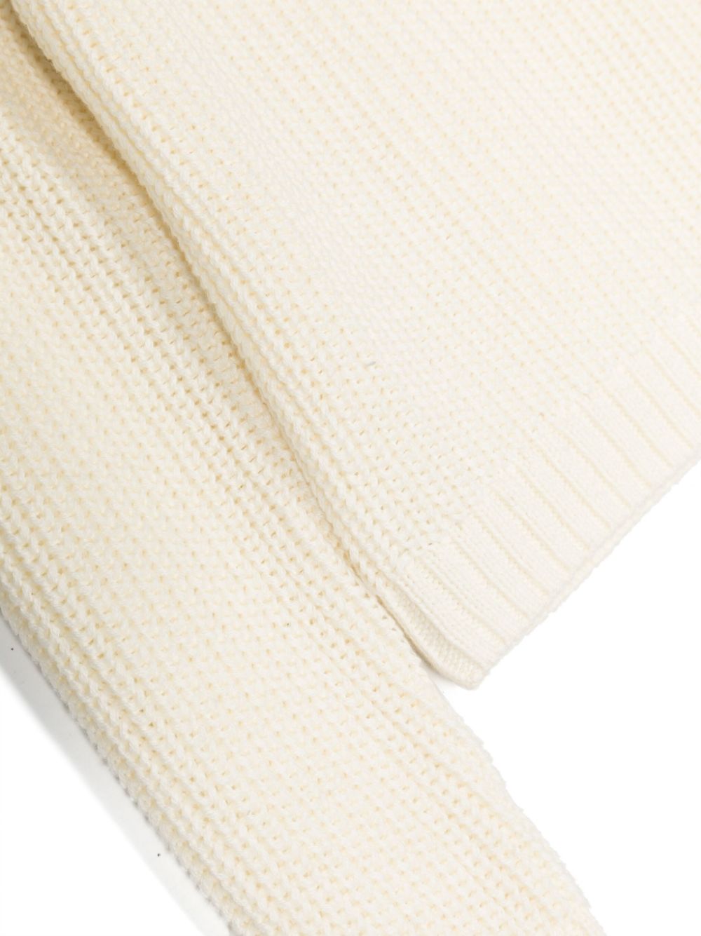 Shop Il Gufo Chunky-knit Cotton Jumper In White