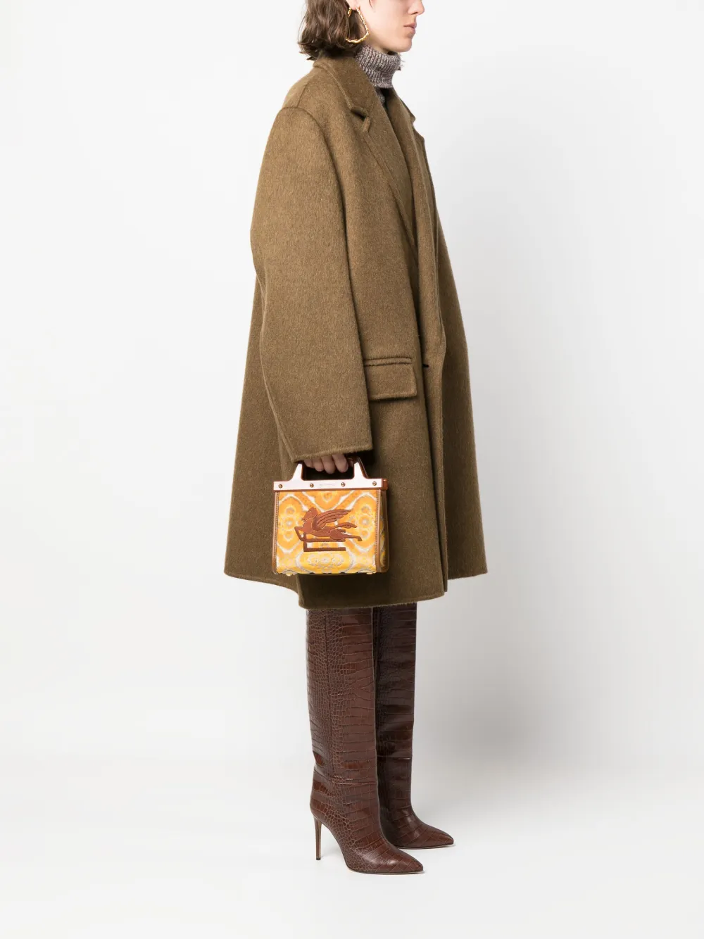 ETRO mini jacquard Love Trotter tote bag - Beige