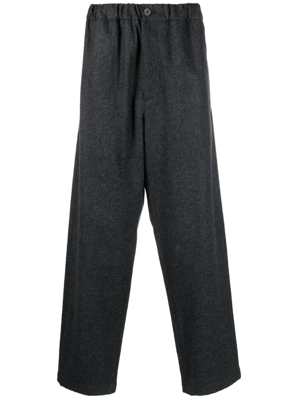 Jil Sander Straight-leg Cotton Trousers In Grey