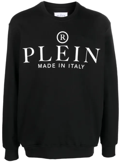 Sweat en maille nervurée à logo imprimé - Philipp Plein - Modalova