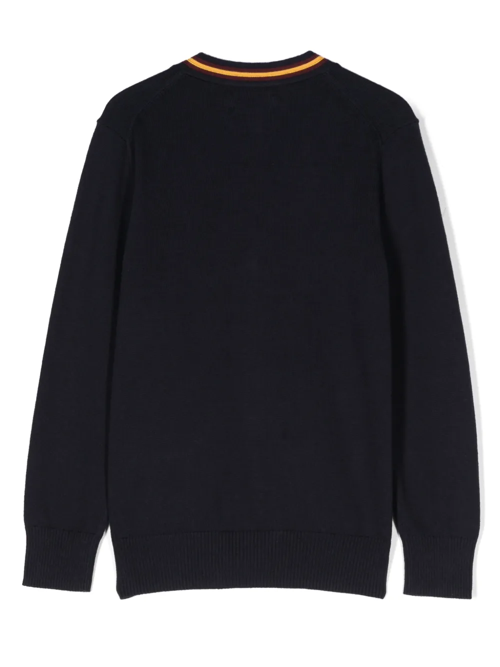 Ralph Lauren Kids Polo Pony-motif cotton cardigan - Blauw