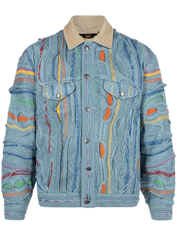 Supreme Coogi Trucker Jacket Blue M