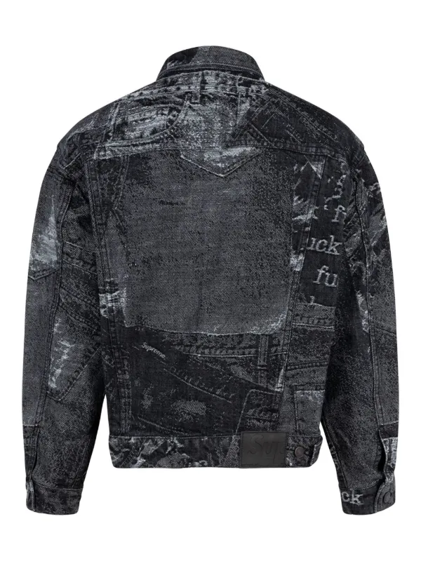 Supreme black denim on sale jacket