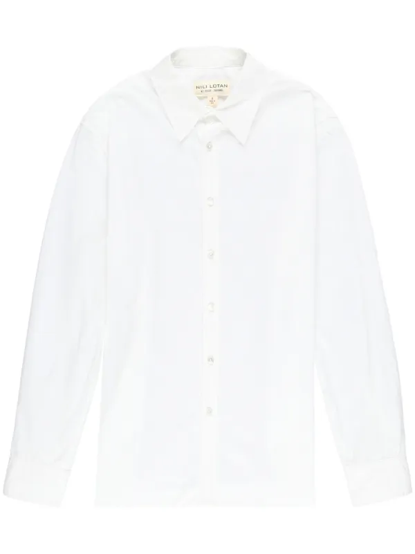 Nili Lotan Raphael Cotton Shirt in White