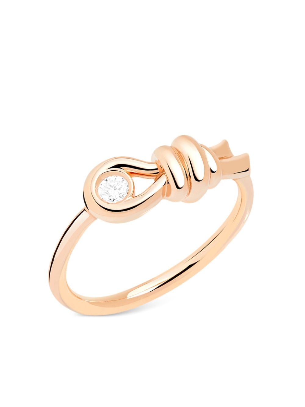 Dodo 9kt Rose Gold Nodo Diamond Ring