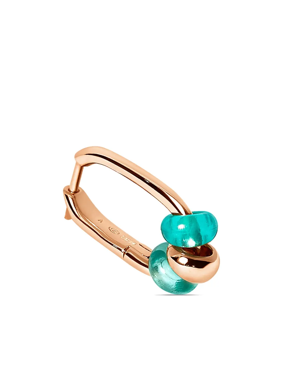 Dodo Rondelle beaded single earring - Blauw