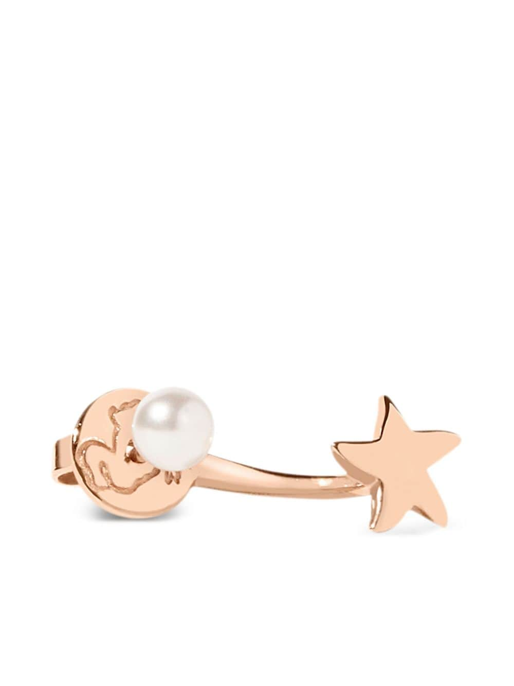 Shop Dodo 9kt Rose Gold Stellina Drop Earring In Pink