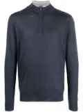 Fedeli Favonio half-zip jumper - Blue