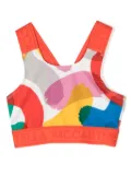 Stella McCartney Kids logo-print strap cropped top - Multicolour