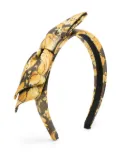 Versace Kids Barocco-print bow-detail headband - Black