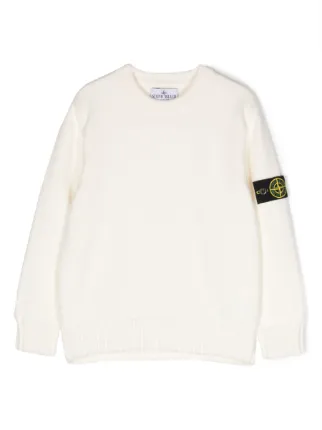 stoneIsland junior ホワイトニット Stone Island Junior hoodie White
