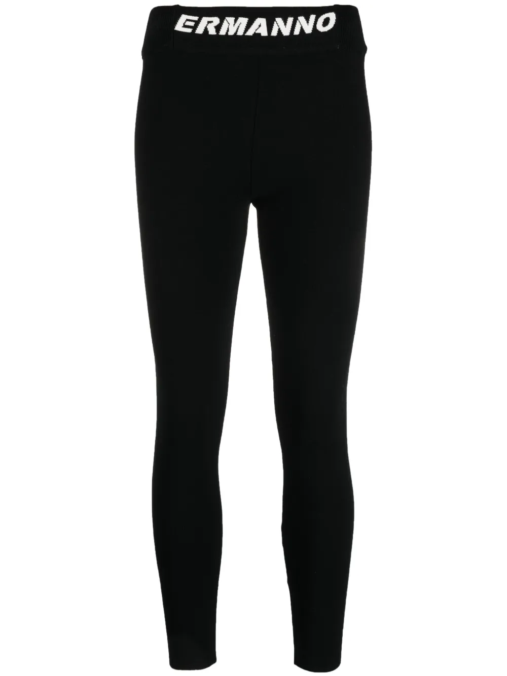 logo-waistband mid-rise leggings