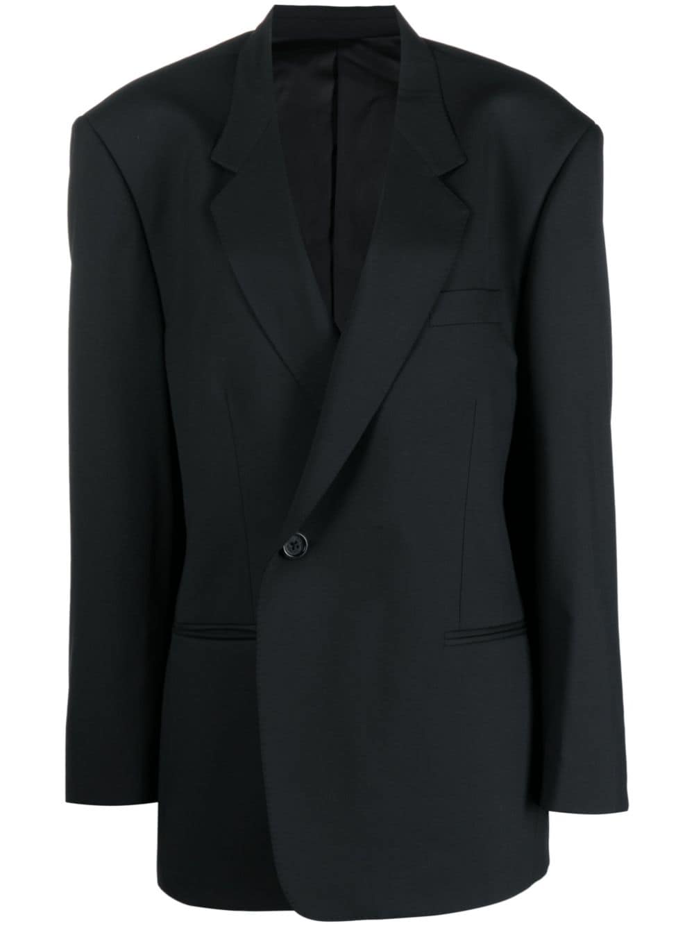 oversize double-breasted wool blazer